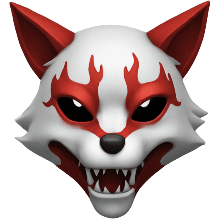 Blood demon fox mask emoji