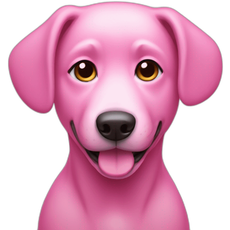 Pink dog emoji