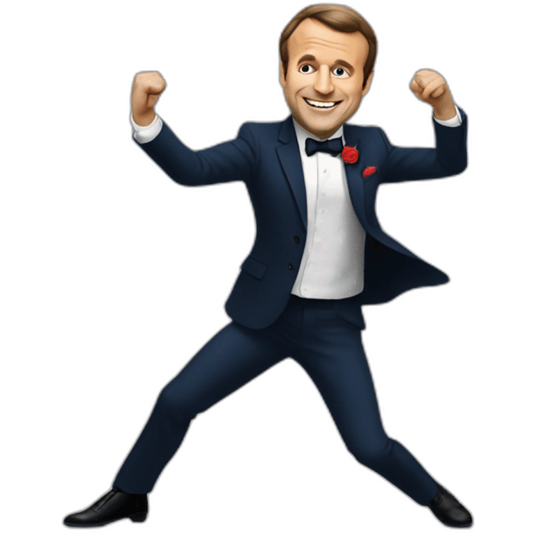 Emanuel Macron dancing emoji