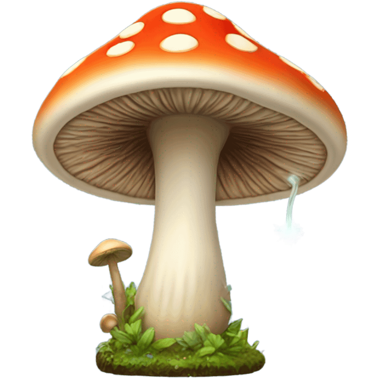 A mushroom fairy bong emoji