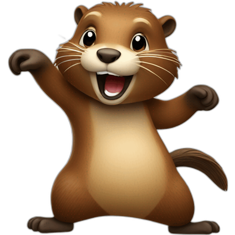 Beaver dancing emoji