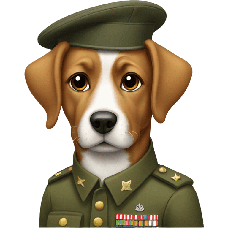 dog in army uniform  emoji