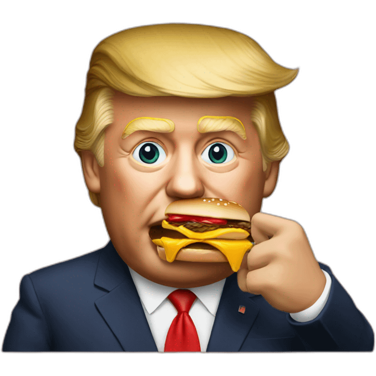 Trump eating macdo emoji