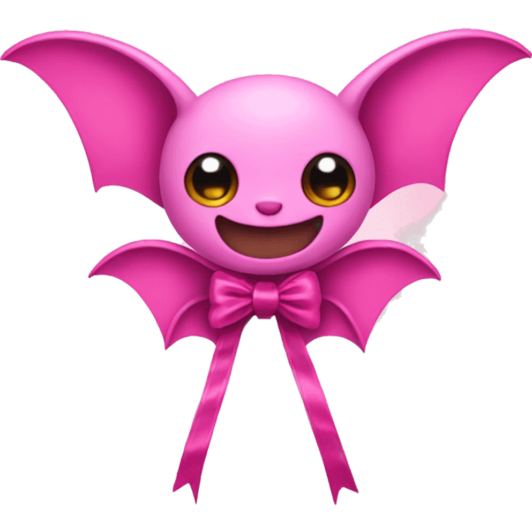 pink bat with a bow emoji