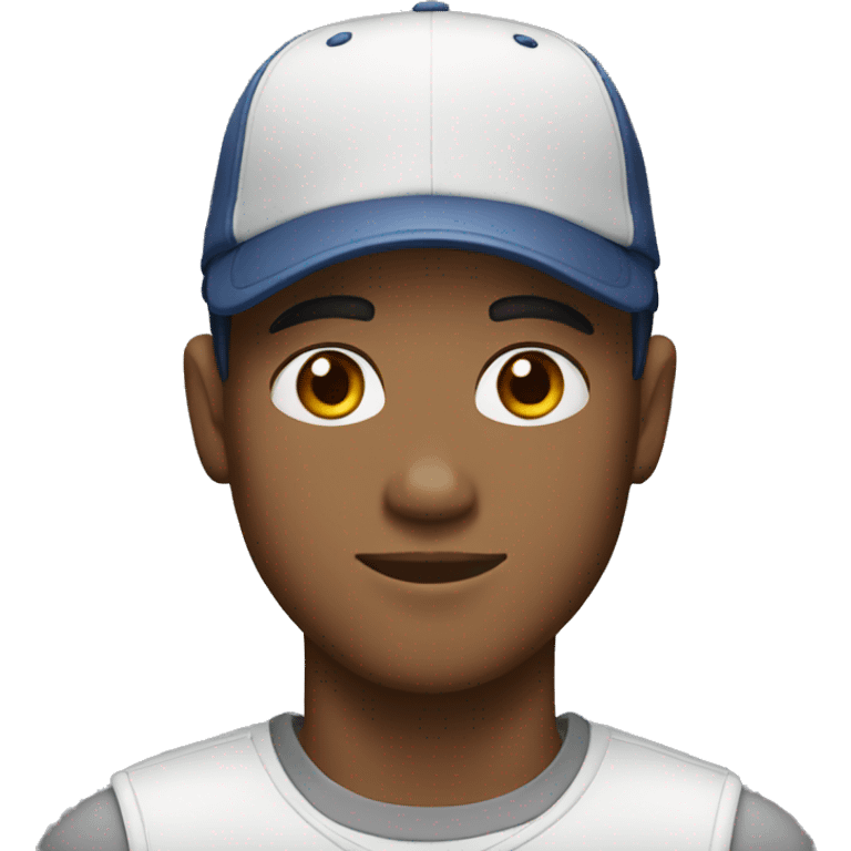 young guy in a cap with brown eyes and short hair  emoji