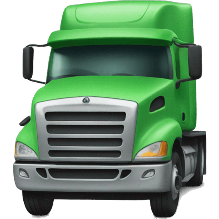 driver. Let it use a truck. Let the truck be green. emoji