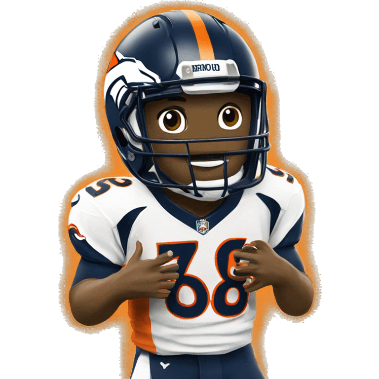 Denver broncos quarterback in gold emoji