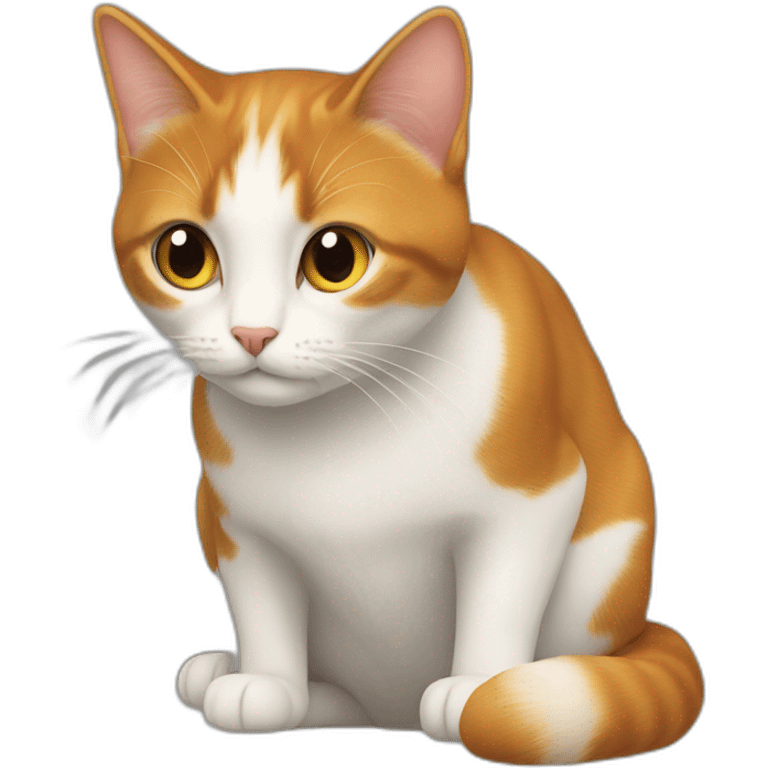 Un chat roux emoji