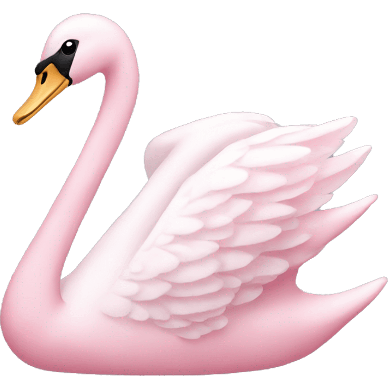 pastel pink swan emoji