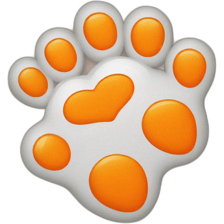 Furry feet with orange pawpads emoji