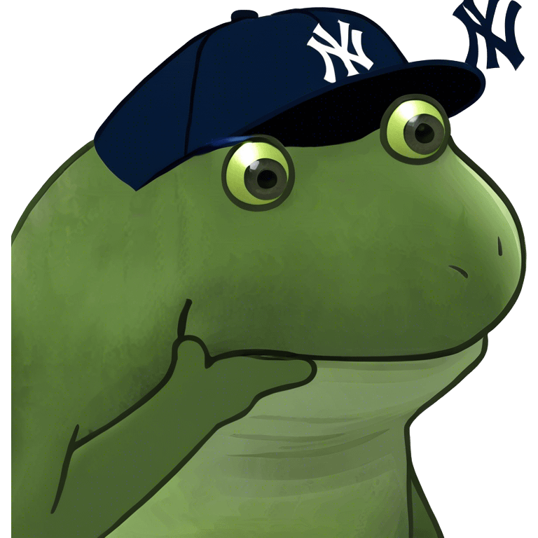 wearing a yankees hat emoji