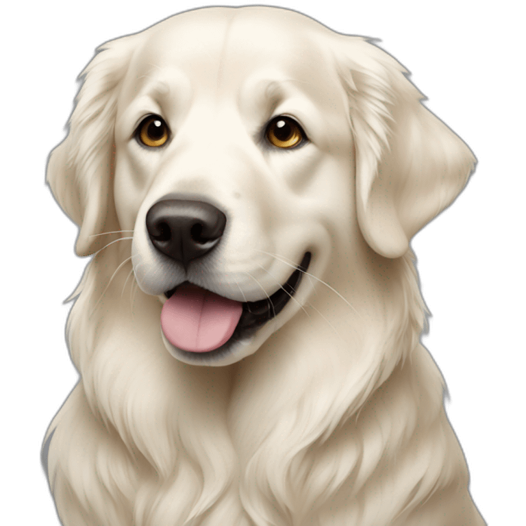 White golden retriever emoji