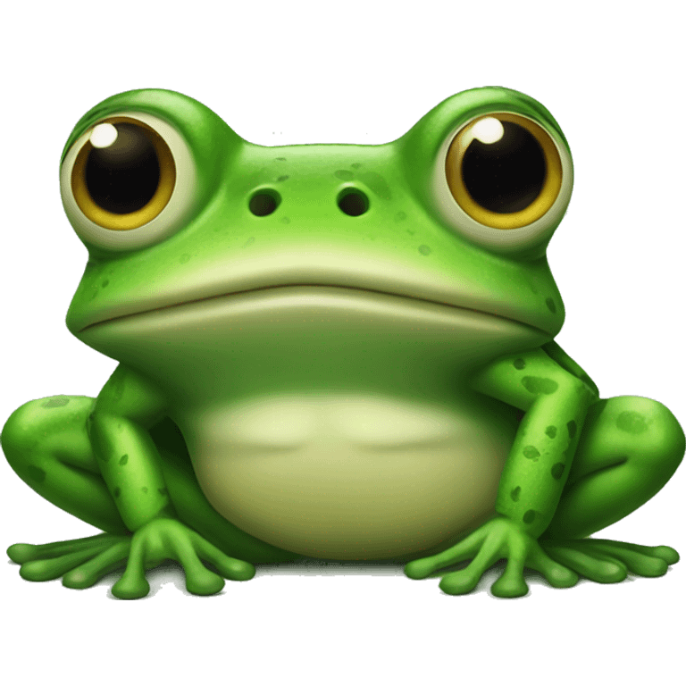 Frog with  fake leg  emoji