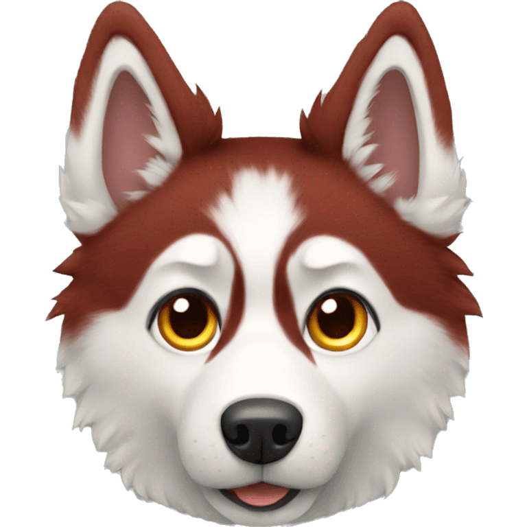 Red fluffy husky  emoji