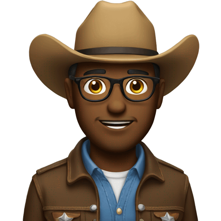 Cowboy with glasses emoji