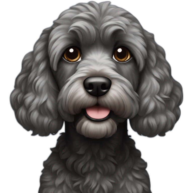 black cockapoo emoji