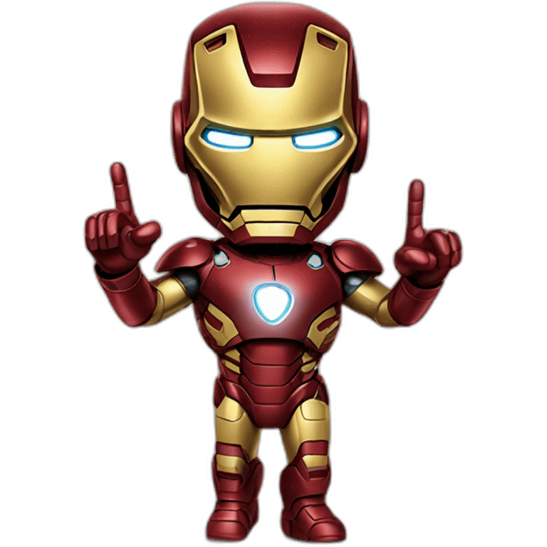 Ironman Shows peace sign emoji