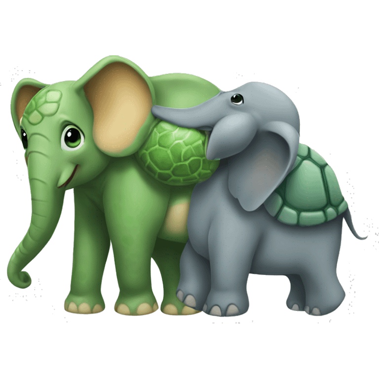 Elephant and turtle emoji