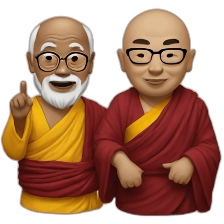 Dalai lama and gandi emoji