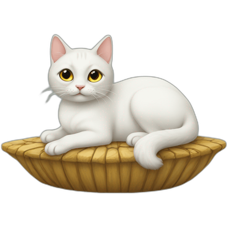 Cat on a turtul emoji