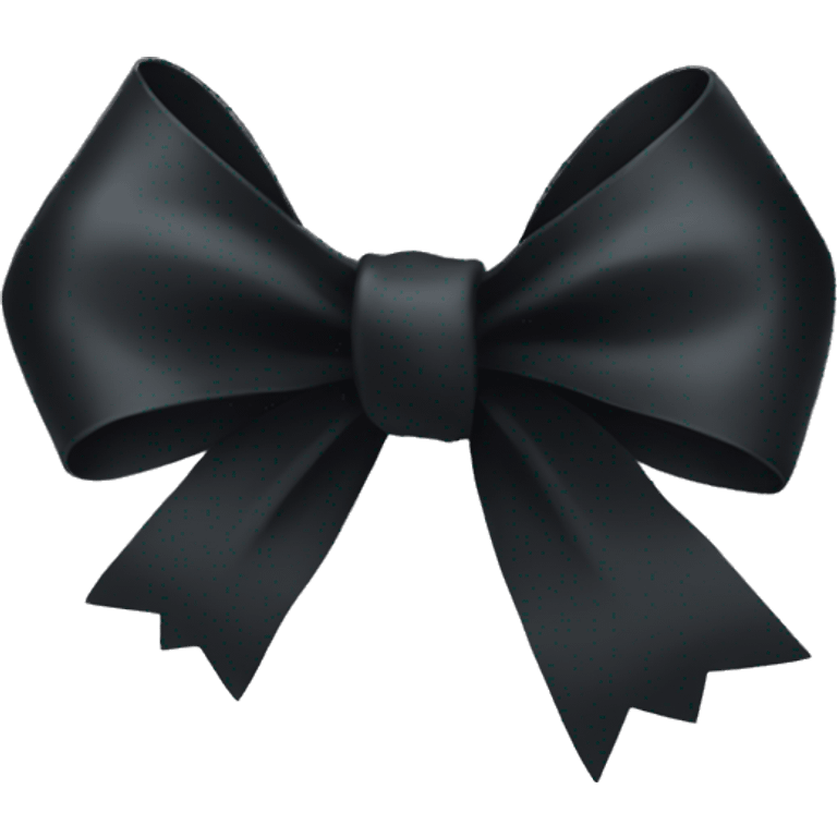 black ribbon bow emoji