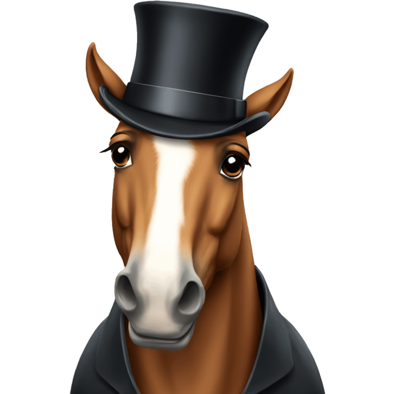 horse with tophat emoji