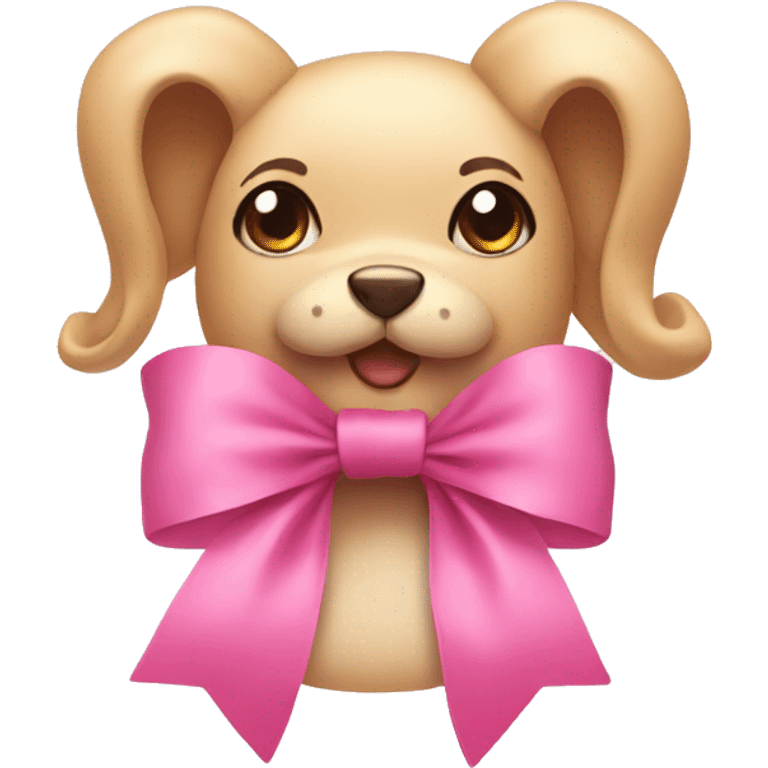 cute pink bow emoji