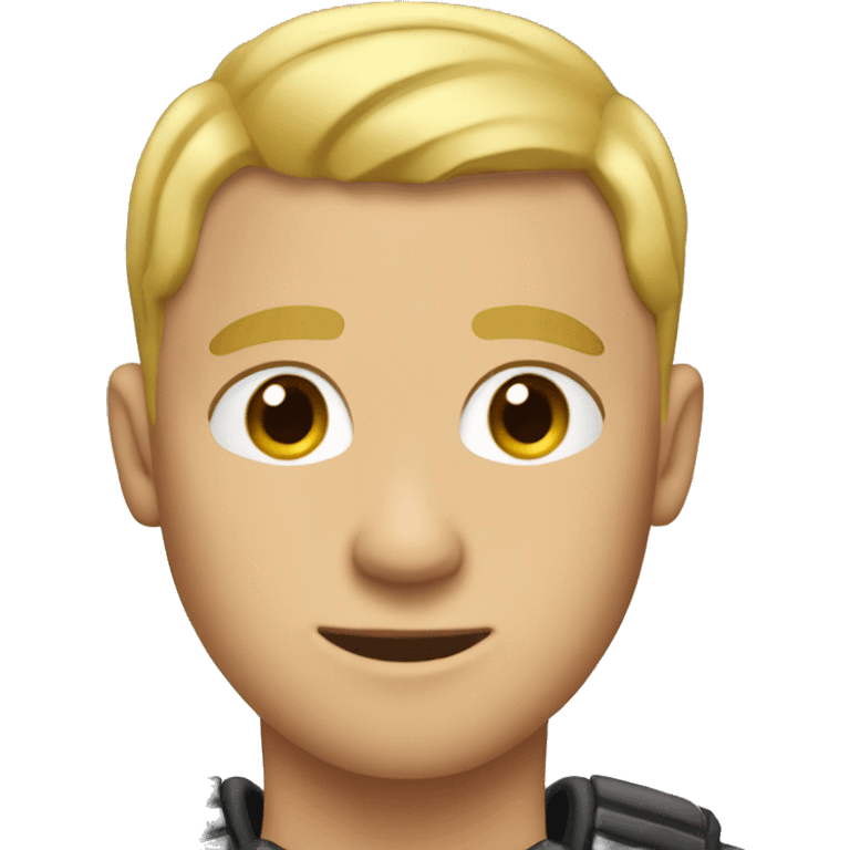 blonde hair man with buzz cut and very good jawline  emoji