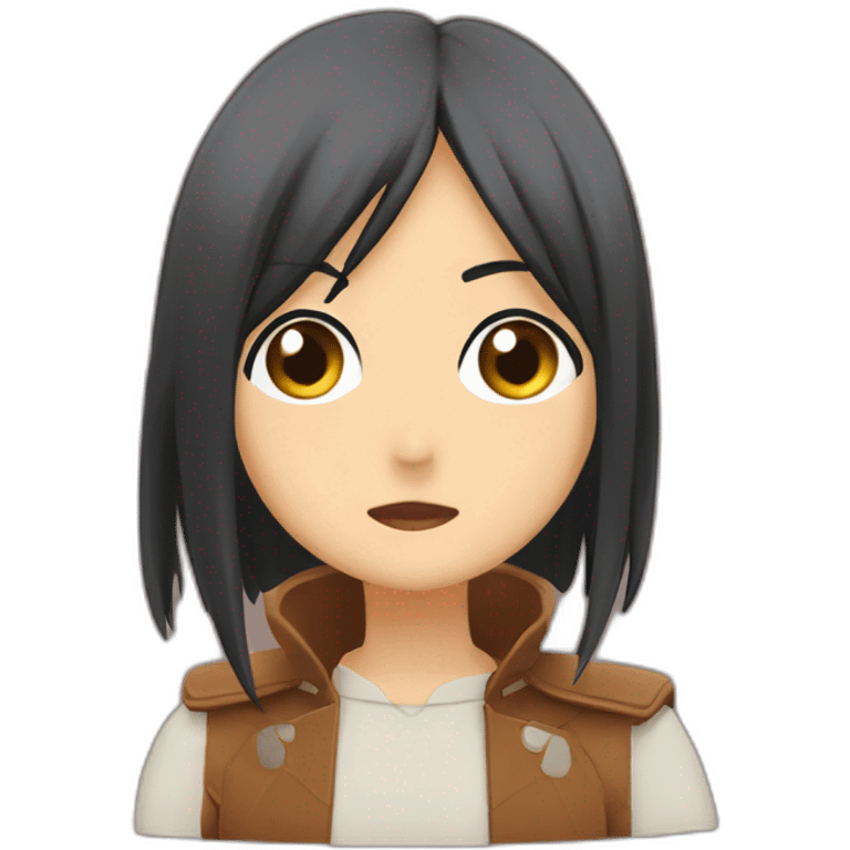 mikasa ackerman  blows  kiss emoji