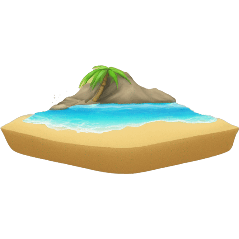 Sand and sea  emoji