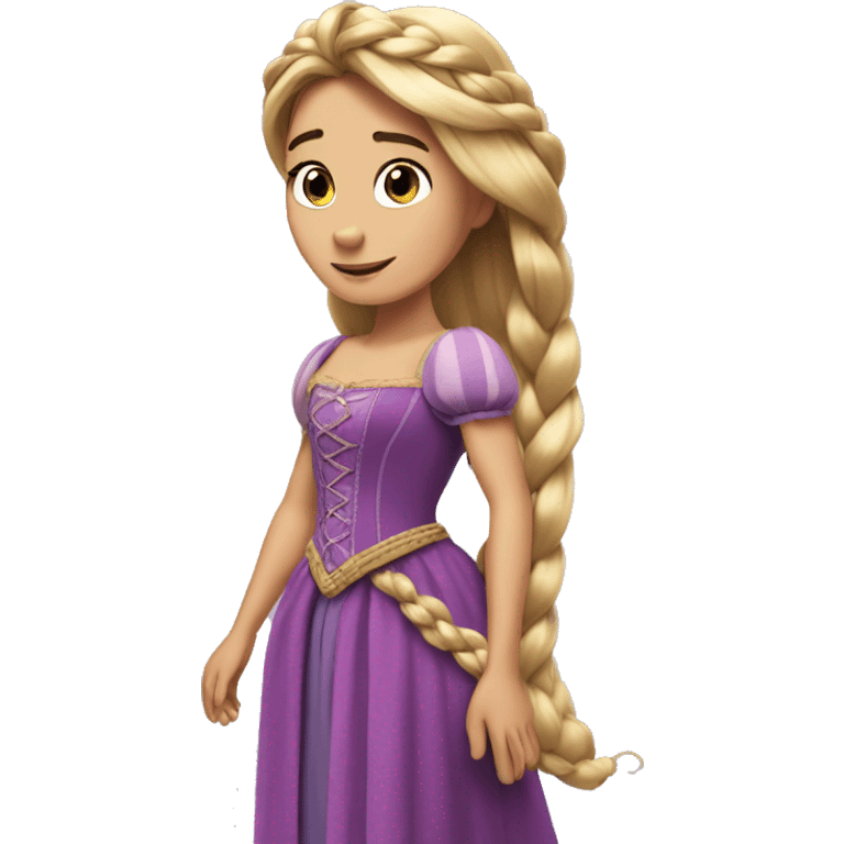 Rapunzel con una corona emoji