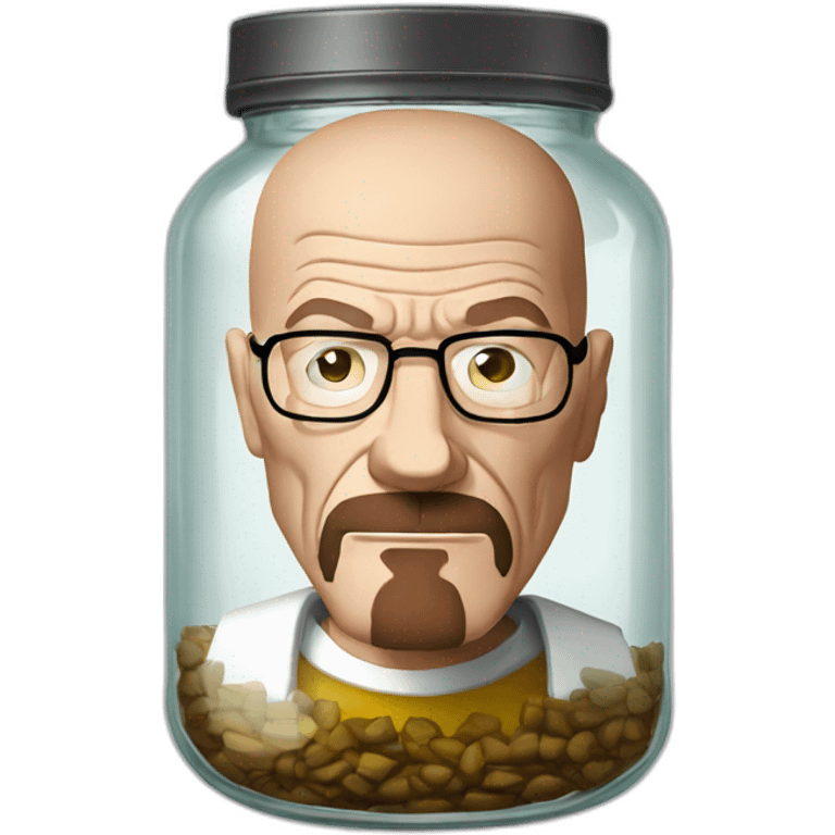 Walter White stuck in jar emoji