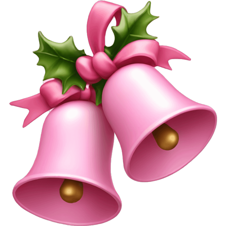 Light pink Christmas bells emoji