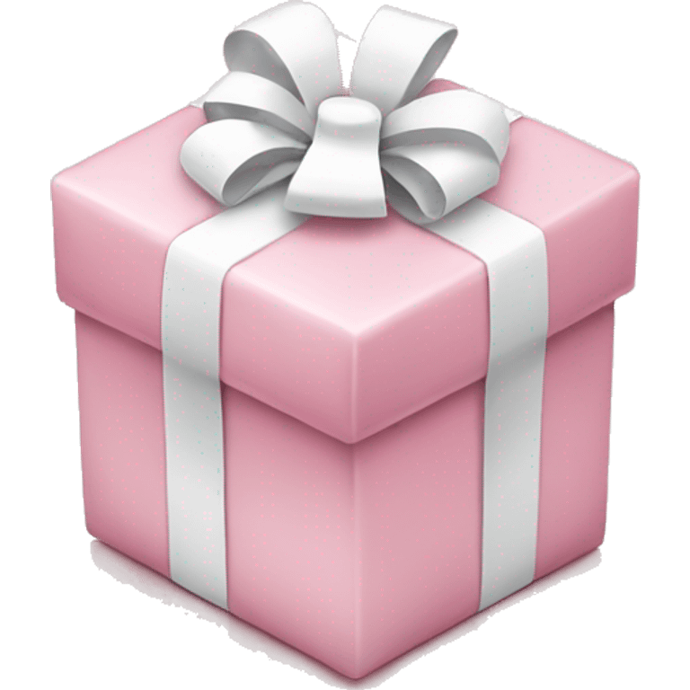 Light pink Christmas gifts under a white Christmas tree  emoji