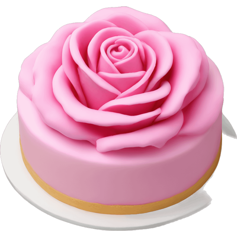 Pink rose cake emoji