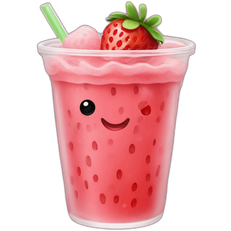 strawberry boba emoji