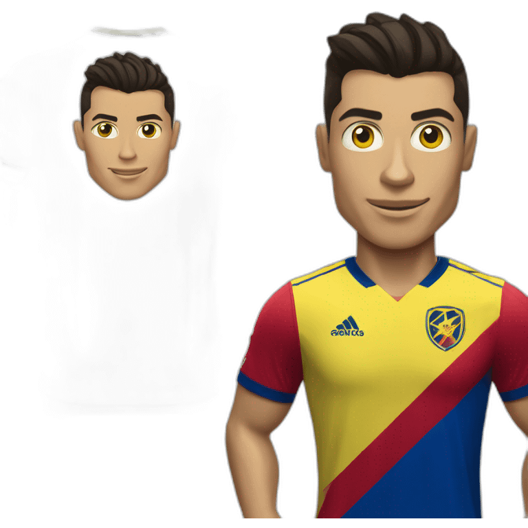 cristiano ronaldo con camiseta de seleccion colombia emoji