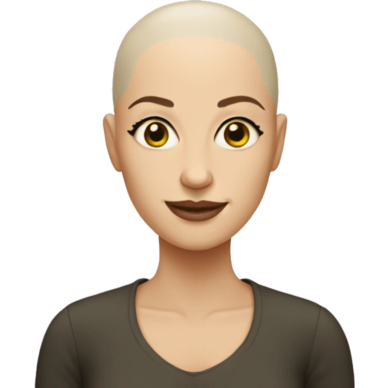 bald woman emoji