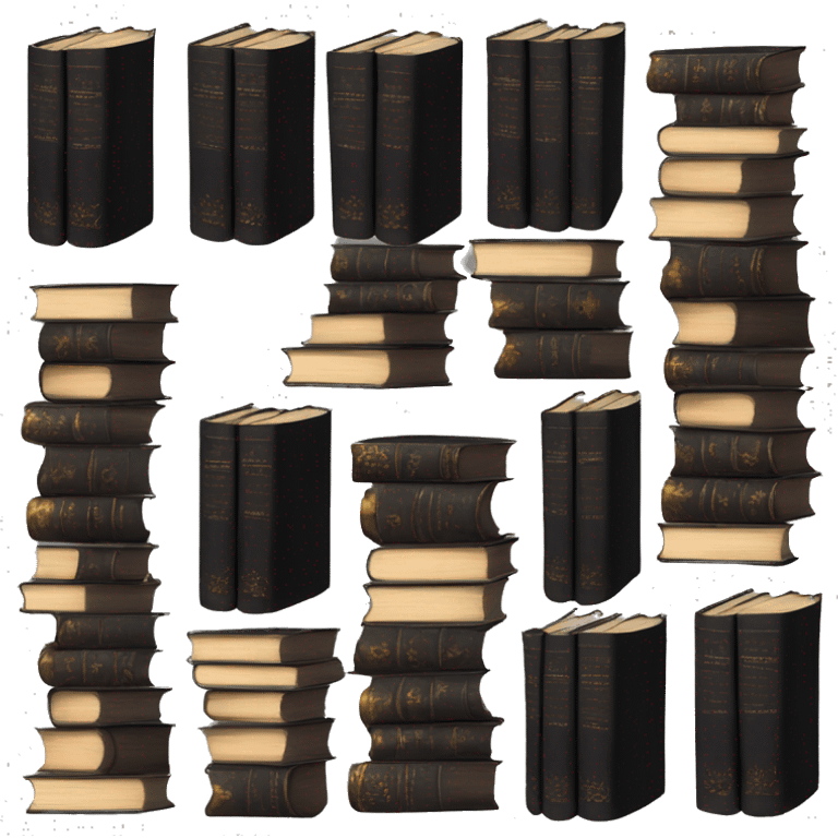 black stack of gothic books emoji