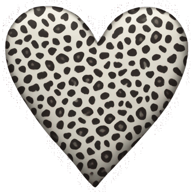 leopard grey print heart emoji