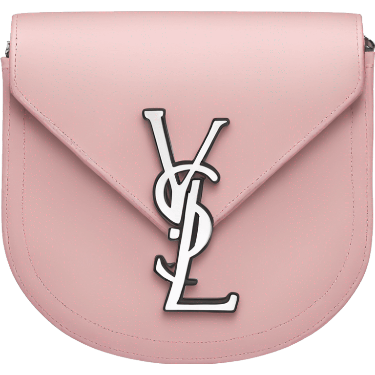 Ysl light pink purse with silver emoji