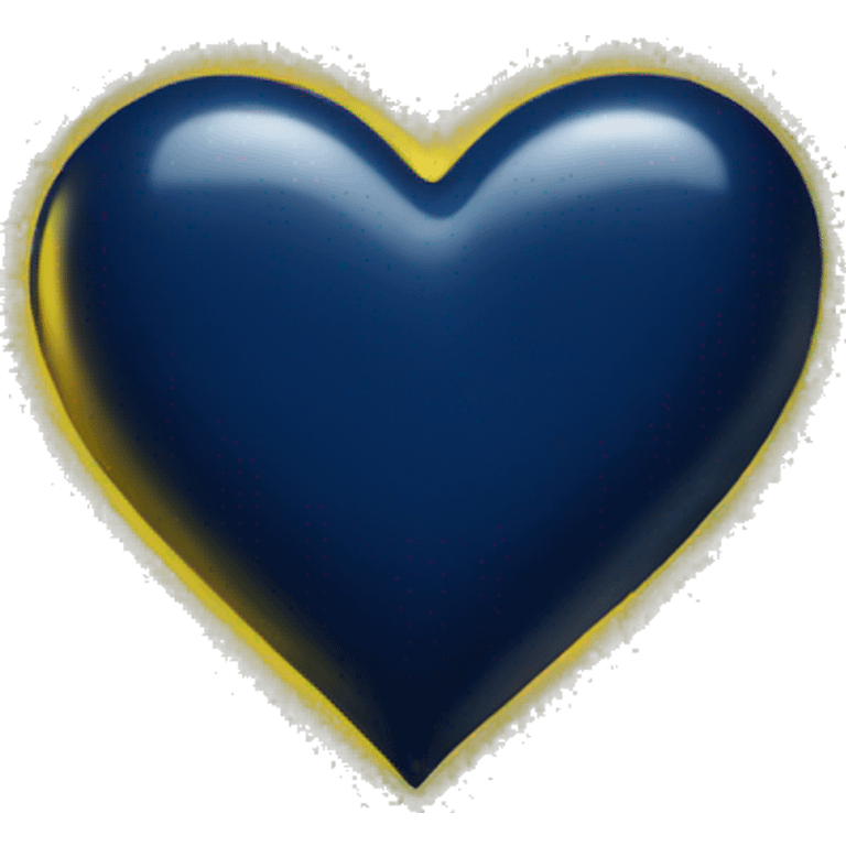 Dark Blue yellow shiny heart  emoji