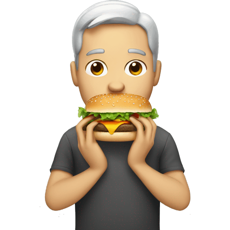 Man eating burger  emoji