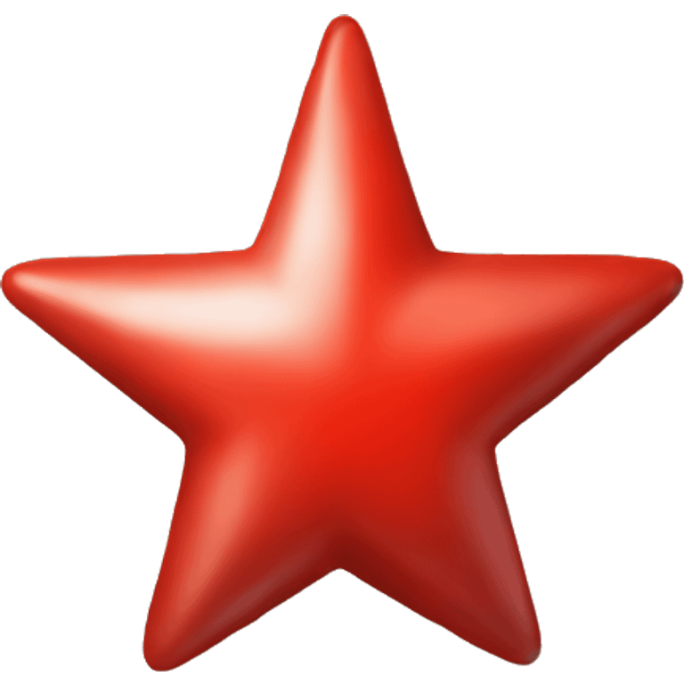 one plain bright red star emoji