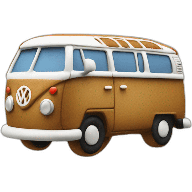 Vw camper gingerbread cookie emoji