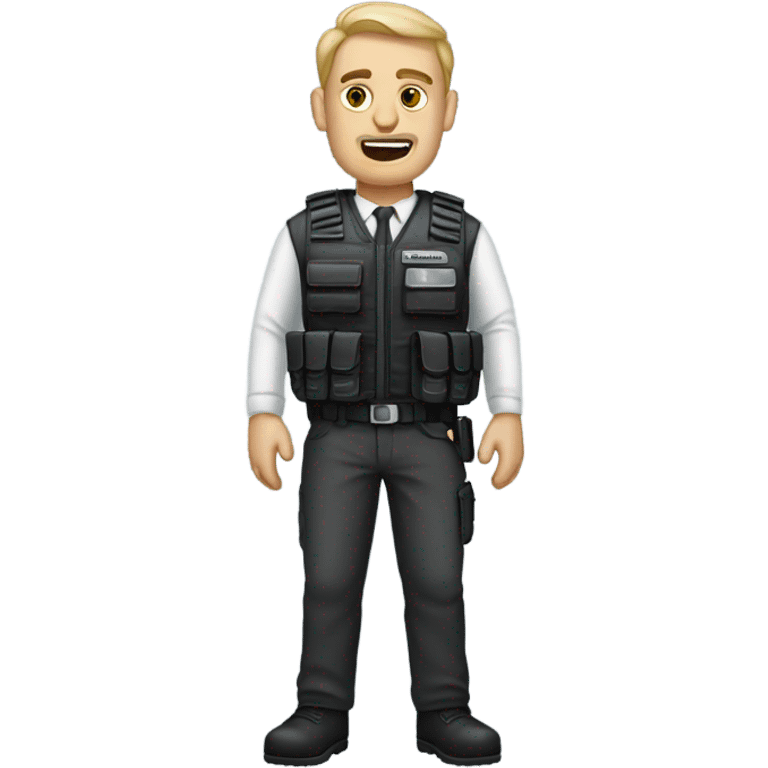 man standing full body with stab vest  emoji