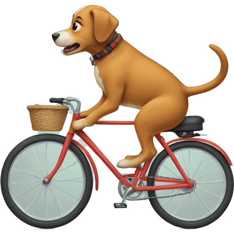 Dog riding a bike emoji