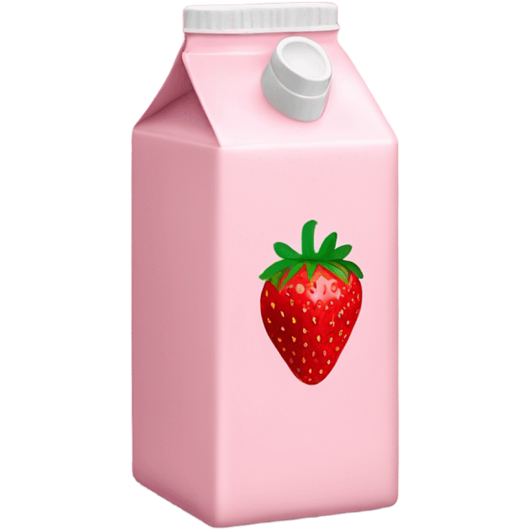 light pink strawberry milk carton emoji