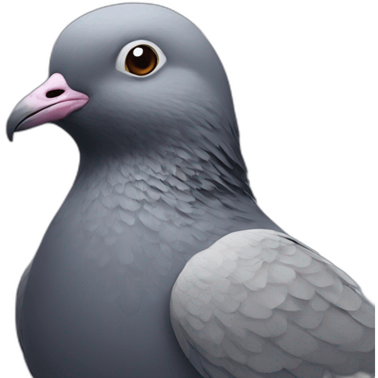 Pigeon with a beard emoji