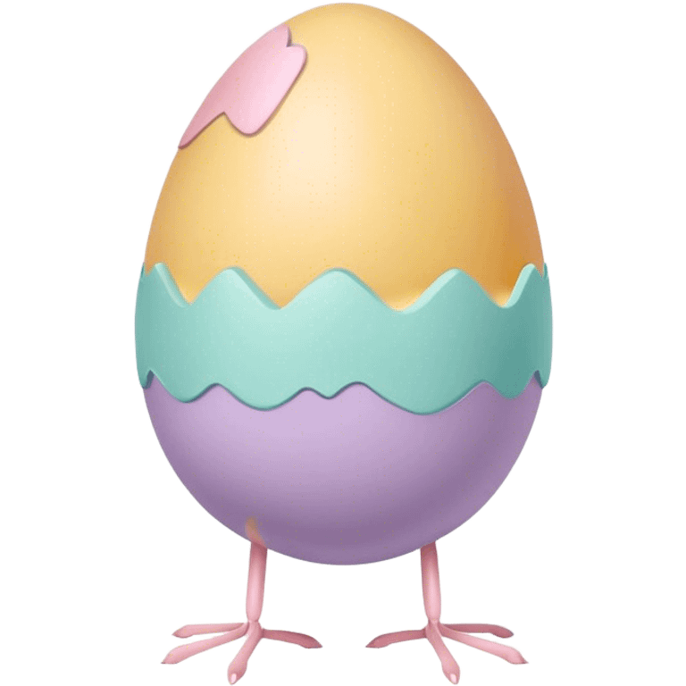 Easter egg with legs emoji